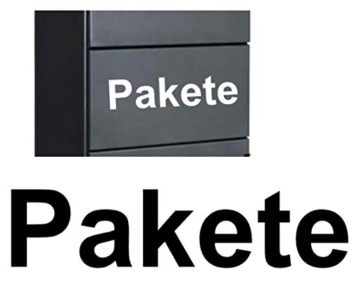 Generisch Pakete Paketbox Aufkleber Schriftzugaufkleber für Paketbox Beschriftung (288/3) (weiß Glanz, 25cm) von Generisch