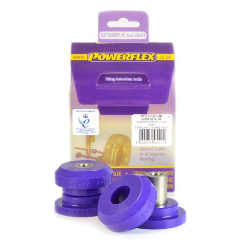 Generisch Powerflex Buchse Black Series Fahrschemel Aufnahme VA hintere Buchse 10mm - Set mit Parkscheibe von Generisch