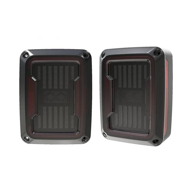 Generisch Rücklicht Hinten 2X DOT Rücklicht Bremse Hinten Lampe Für Jeep für Wrangler JK 2007-2018 JK JKU US/EU Version für Rückfahrlicht Tagfahrlicht Lampen(US Version Smoke) von Generisch