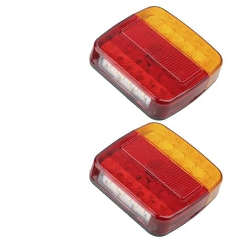 Generisch Rücklichtbaugruppen 12V Rücklicht Drehen Für Signal Anzeige 26 Rücklicht Auto Kennzeichen Licht Hinten Für Umge Bremse Bremsleuchte anhänger Für Lkw Für Caravan Lampe(2pcs) von Generisch
