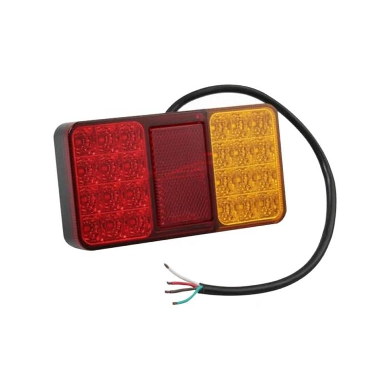Generisch Rücklichtbaugruppen 1PCS 12V 24V Rücklicht Rücklicht Blinker für Signal Anzeige Bremsleuchte Hinten Bremslicht für Auto für Lkw Anhänger für Wohnwagen für Wohnmobil Lampe von Generisch