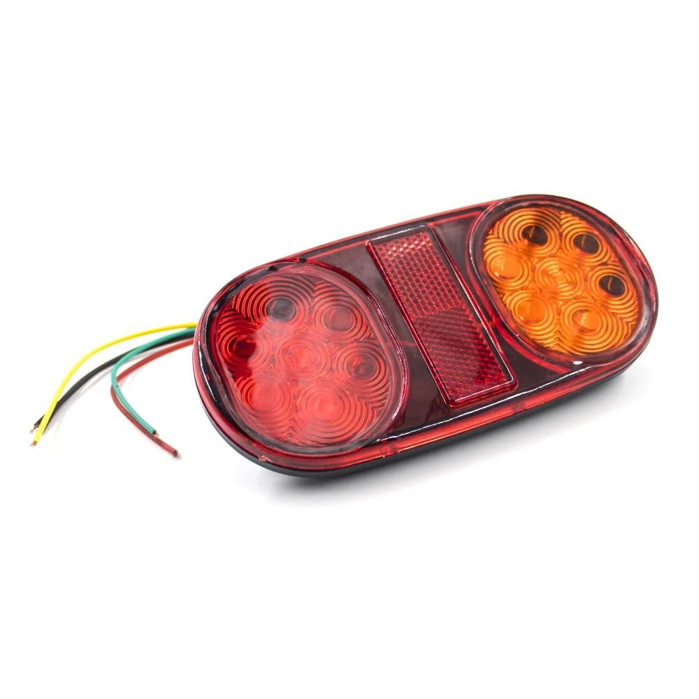 Generisch Rücklichtbaugruppen 2 Stück wasserdichte 12 Rückleuchten Paar Bootsanhänger 12 V 24 V Heckteile für LKW für Transporter ATV LKW Wohnwagen Autobeleuchtung Lampe(24V) von Generisch