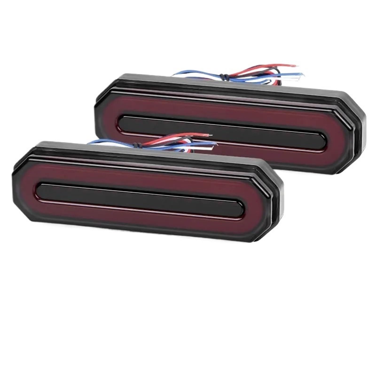 Generisch Rücklichtbaugruppen 3-in-1-Brems-Rücklichterrot + gelbsequentielle fließende Blinker für SignallichtStopp-Rücklicht für LKW-Anhänger Wohnmobile für Transporter Lampe(2pcs) von Generisch