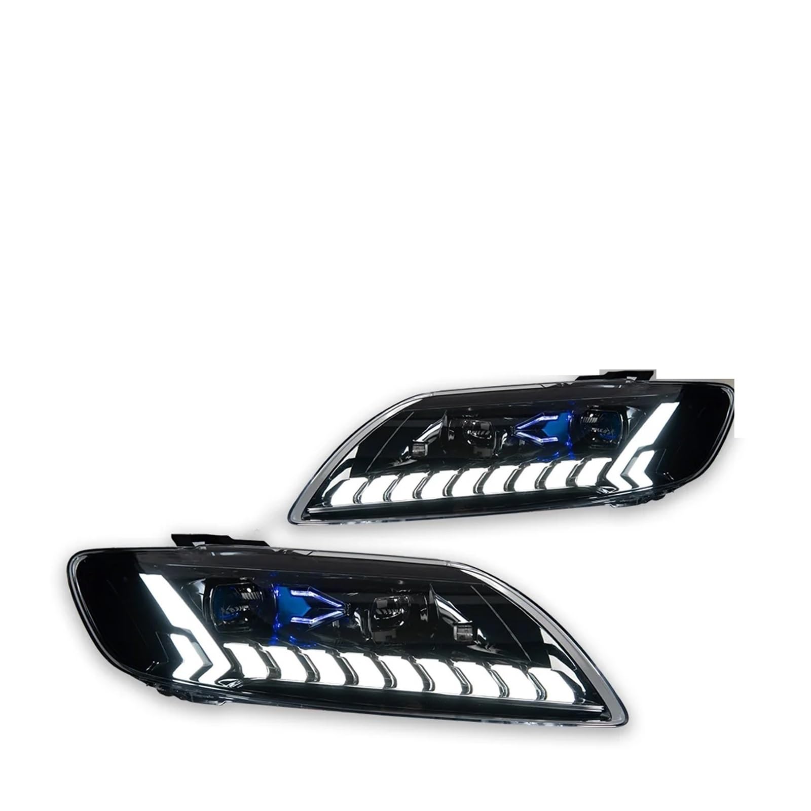 Generisch Rücklichter AKD Auto-Styling-Kopflampe für Q7-Scheinwerfer 2006–2015 Q7 Scheinwerfer-Projektorobjektiv DRL Animation Automobilzubehör Stopp-Brems-Rückfahrleuchte(2006-2009 AFS,LHD) von Generisch