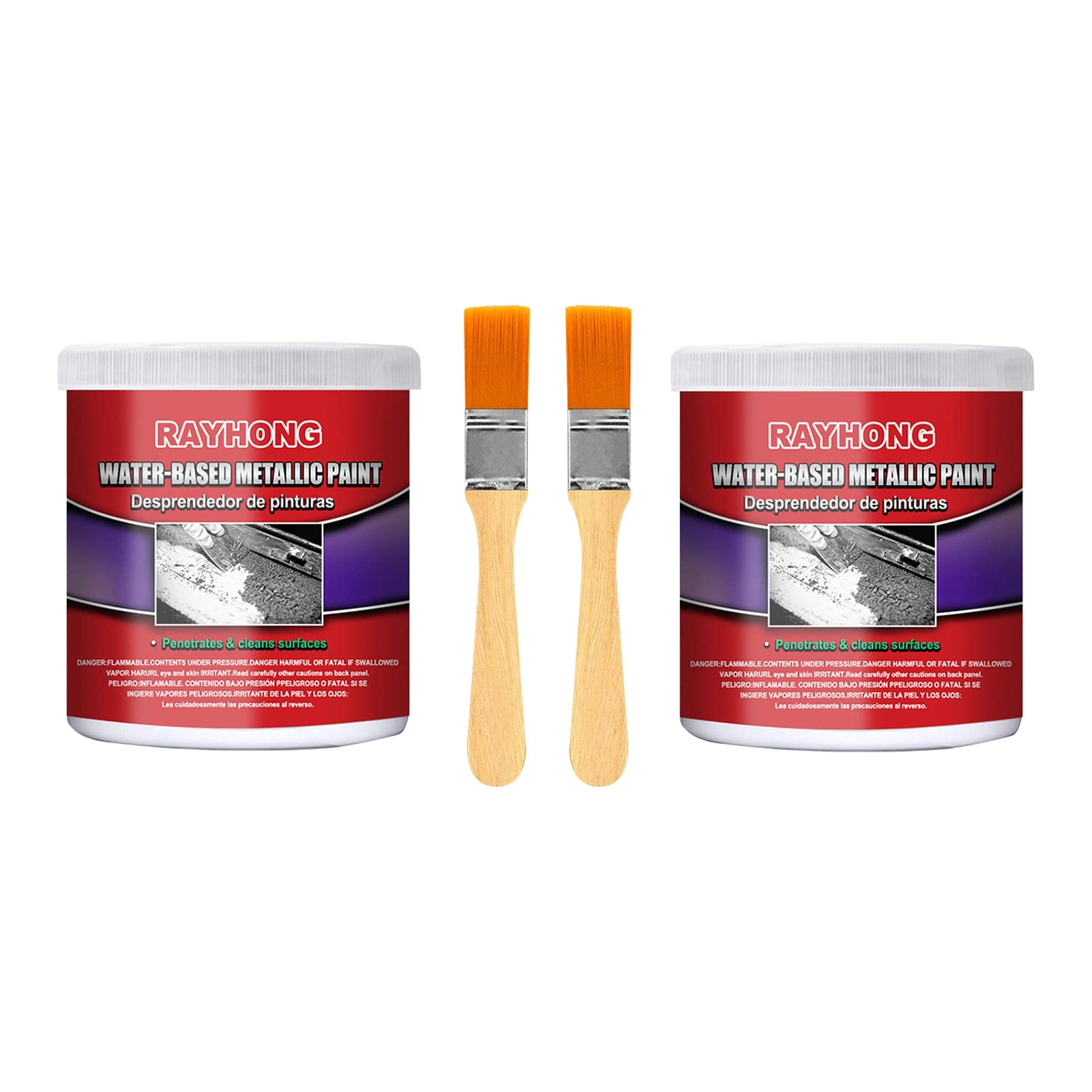 Generisch Rust Remover, Water-Based Metallic Paint Rust Converter with Brush, Anti-Rust Protection Car Coating Primer for Stopping Rust and Prevent Spreading (2Pack) von Generisch