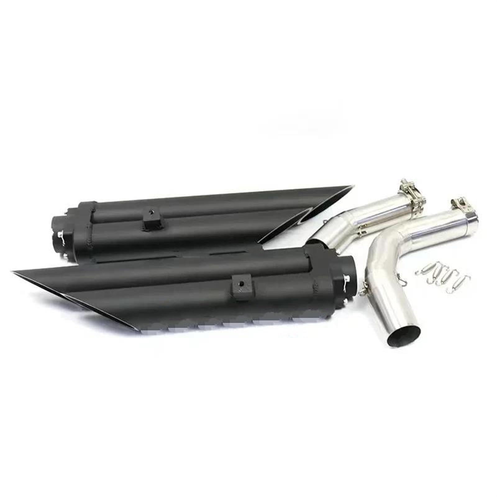 Generisch Schalldämpfereinsätze 2 Doppel Outlet Edelstahl Motorrad Zubehör Auspuff Schalldämpfer Rohre Für Y&amaha R1 YZF-R1 2004-2014(2009-2014) von Generisch
