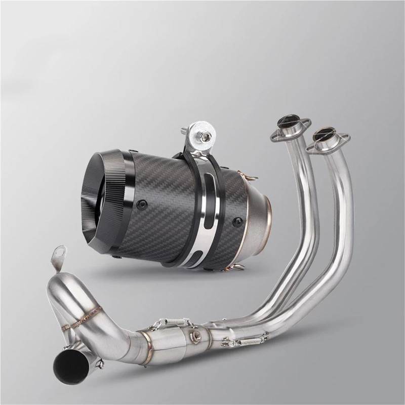 Generisch Schalldämpfereinsätze 51MM Motorrad Modifiziertes Auspuffrohr Vollrohr Schalldämpfer Passend Für Y&amaha MT07 Für Tracer XSR 700 FZ-07 2015-2024(Style 8) von Generisch