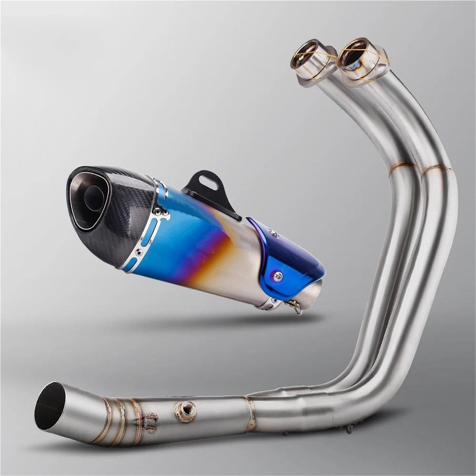 Generisch Schalldämpfereinsätze Auspuff Motorrad Schalldämpfer Rohr Endrohr Verbindungsrohr Für Y&amaha MT-07 XSR700 FZ-07 MT07 FZ07 MT 07 2014-2024(Style 2) von Generisch