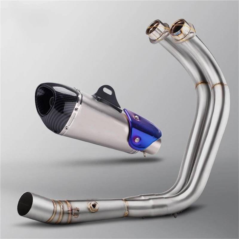 Generisch Schalldämpfereinsätze Auspuff Motorrad Schalldämpfer Rohr Endrohr Verbindungsrohr Für Y&amaha MT-07 XSR700 FZ-07 MT07 FZ07 MT 07 2014-2024(Style 5) von Generisch
