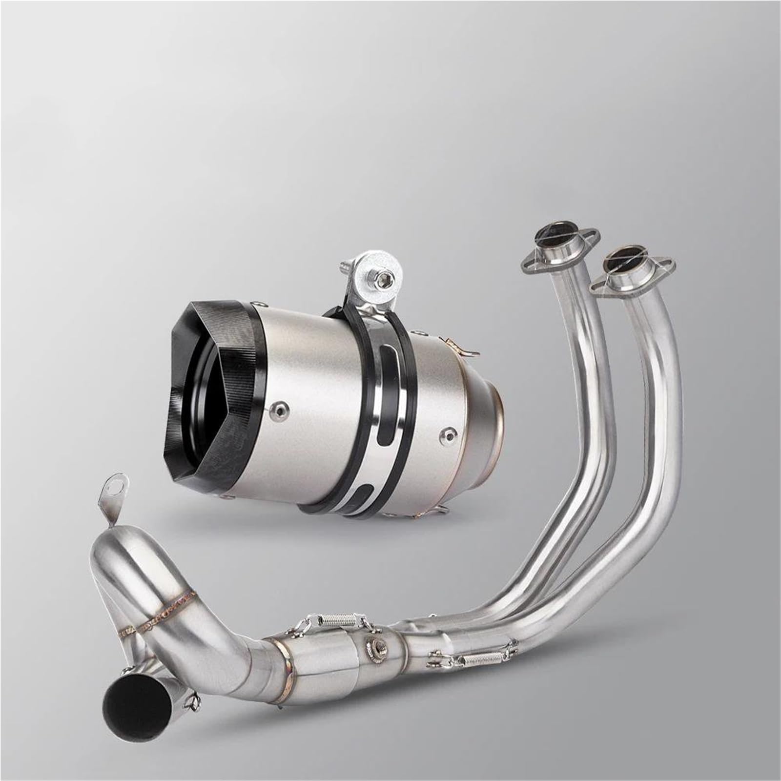 Generisch Schalldämpfereinsätze Auspuff Motorrad Schalldämpfer Rohr Endrohr Verbindungsrohr Schalldämpfer Teile Für Y&amaha MT07 MT-07 2014-2024(Style 1) von Generisch