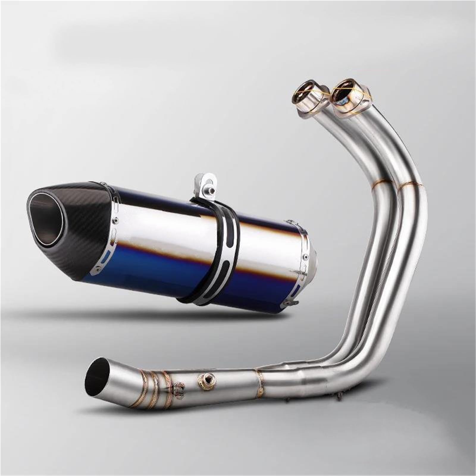 Generisch Schalldämpfereinsätze Auspuff Motorrad Schalldämpfer Rohr Endrohr Verbindungsrohr Schalldämpfer Teile Für Y&amaha MT07 XSR700 FZ07 2014-2025(Style 2) von Generisch