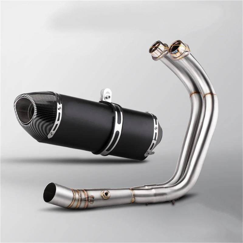 Generisch Schalldämpfereinsätze Auspuff Motorrad Schalldämpfer Rohr Endrohr Verbindungsrohr Schalldämpfer Teile Für Y&amaha MT07 XSR700 FZ07 2014-2025(Style 3) von Generisch