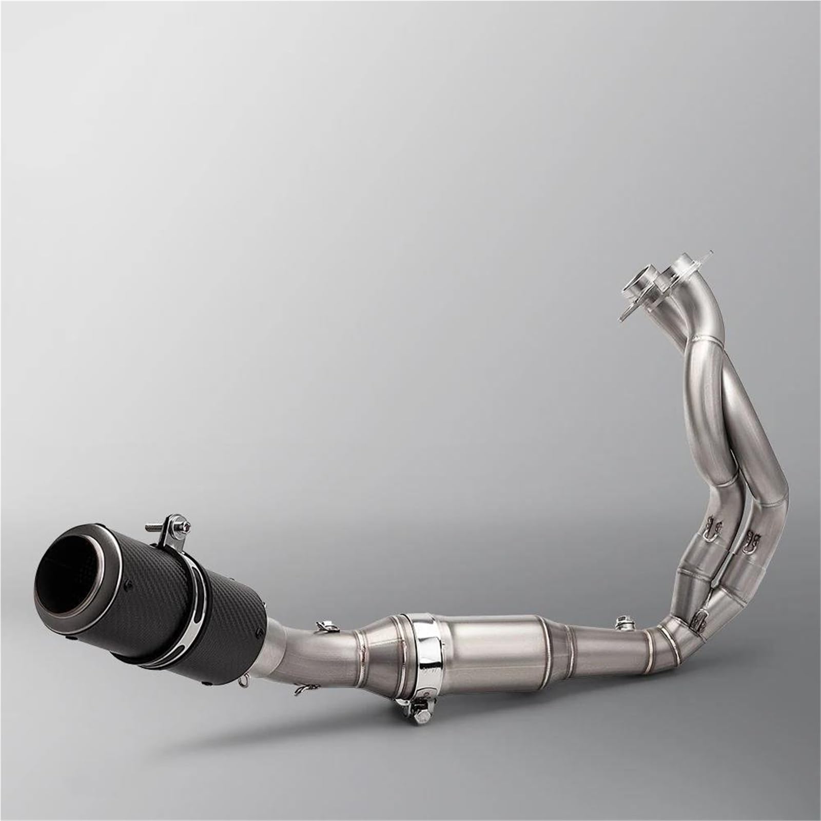 Generisch Schalldämpfereinsätze Auspuff System Schalldämpfer Sensor Vorne Mitte Anschluss Rohr Für Kawasaki ER6N Für Versys 650 Z650 Für Ninja 650 2023-2025(Style 2) von Generisch