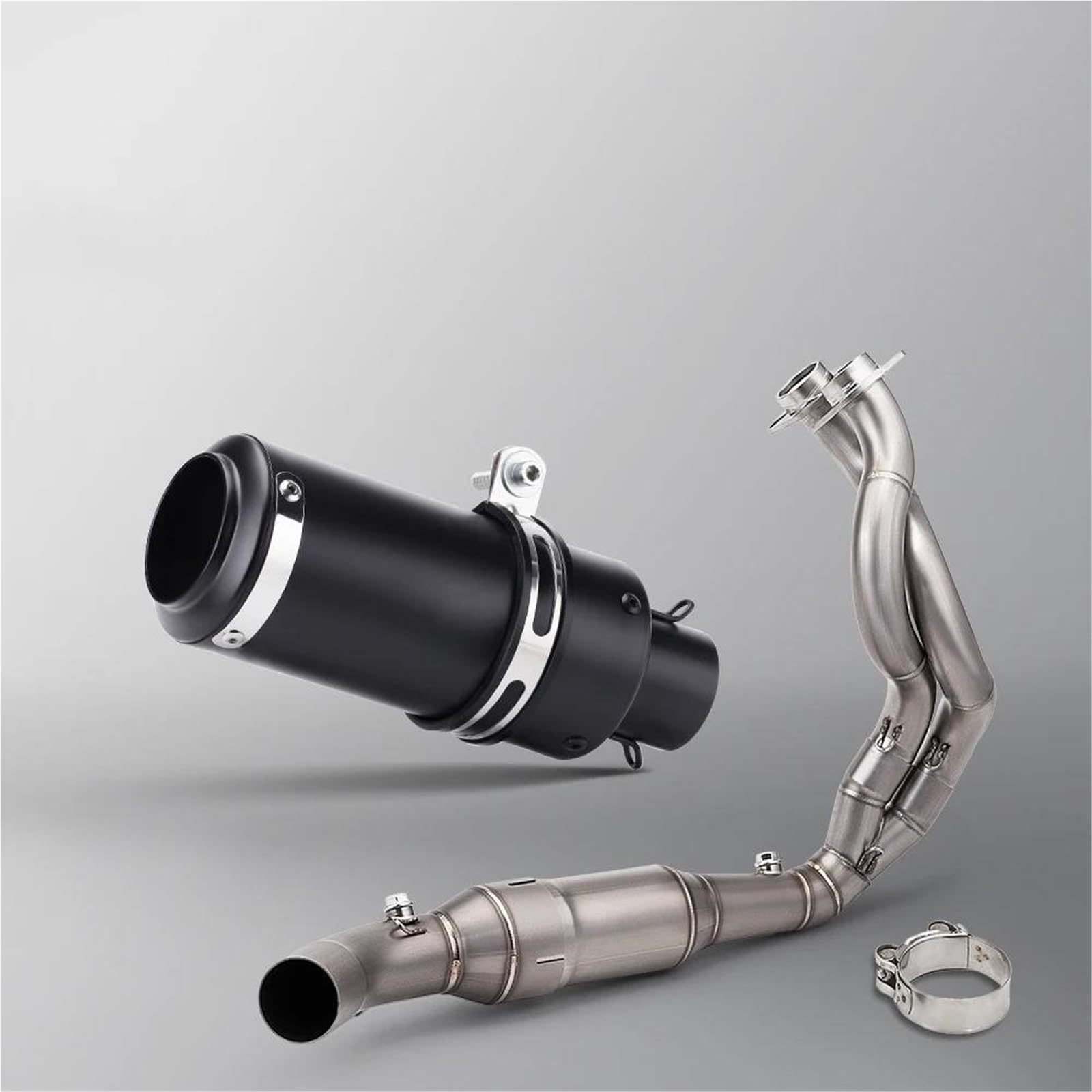 Generisch Schalldämpfereinsätze Auspuff System Schalldämpfer Sensor Vorne Mitte Anschluss Rohr Für Kawasaki ER6N Für Versys 650 Z650 Für Ninja 650 2023-2025(Style 3) von Generisch