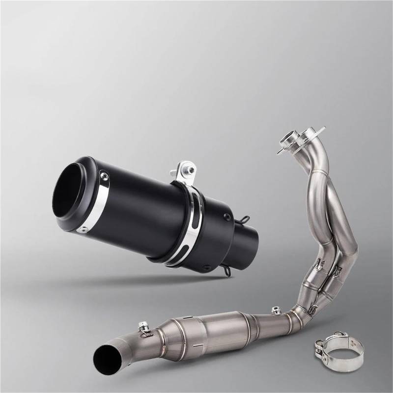 Generisch Schalldämpfereinsätze Auspuff System Schalldämpfer Sensor Vorne Mitte Anschluss Rohr Für Kawasaki ER6N Für Versys 650 Z650 Für Ninja 650 2023-2025(Style 3) von Generisch