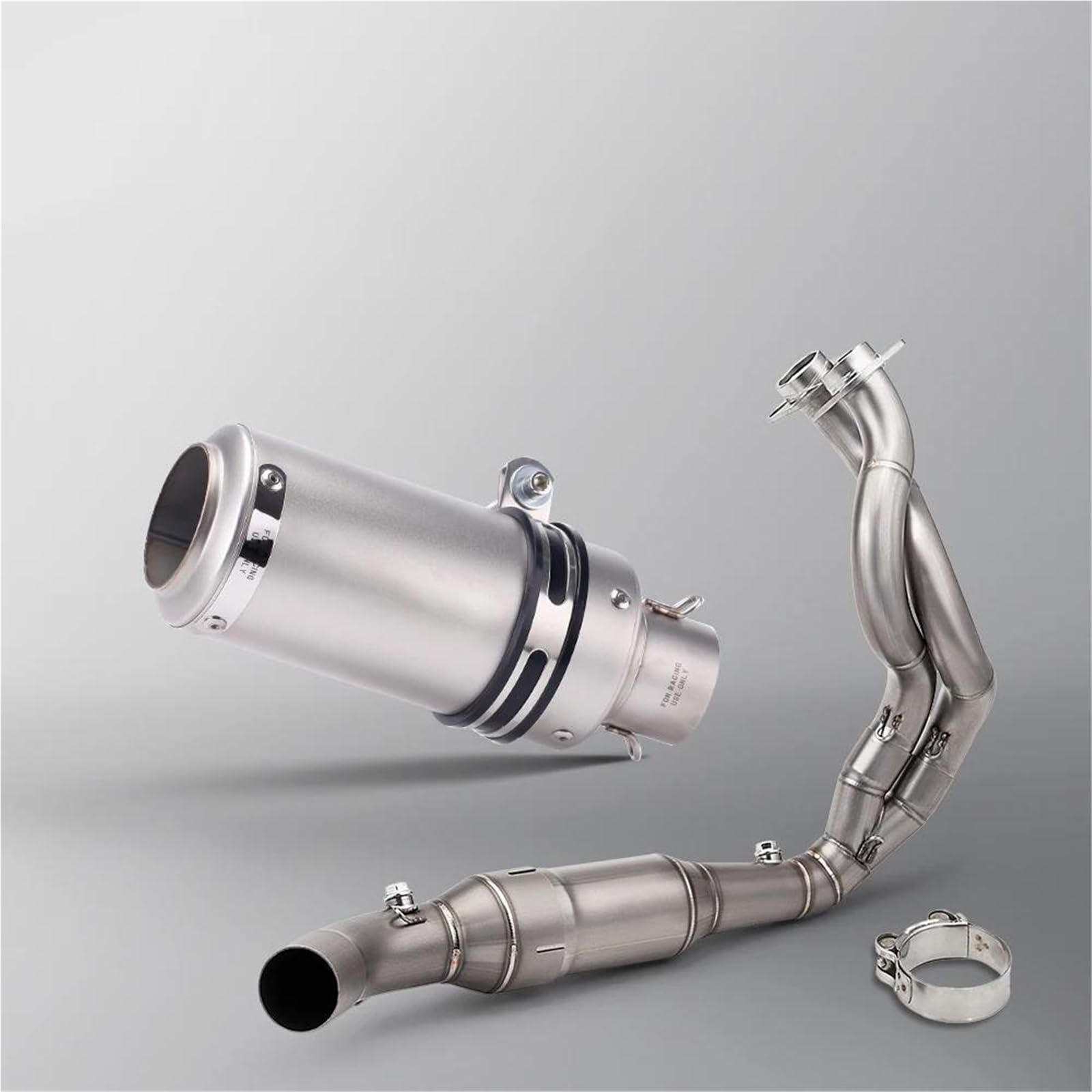 Generisch Schalldämpfereinsätze Auspuff System Schalldämpfer Sensor Vorne Mitte Anschluss Rohr Für Kawasaki ER6N Für Versys 650 Z650 Für Ninja 650 2023-2025(Style 4) von Generisch