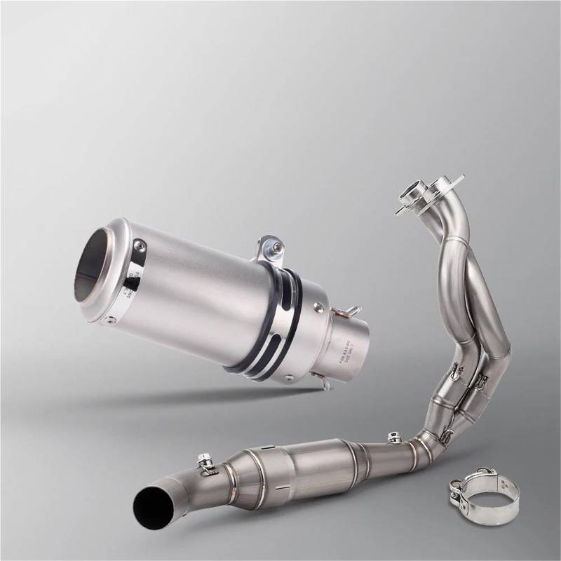 Generisch Schalldämpfereinsätze Auspuff System Schalldämpfer Sensor Vorne Mitte Anschluss Rohr Für Kawasaki ER6N Für Versys 650 Z650 Für Ninja 650 2023-2025(Style 4) von Generisch