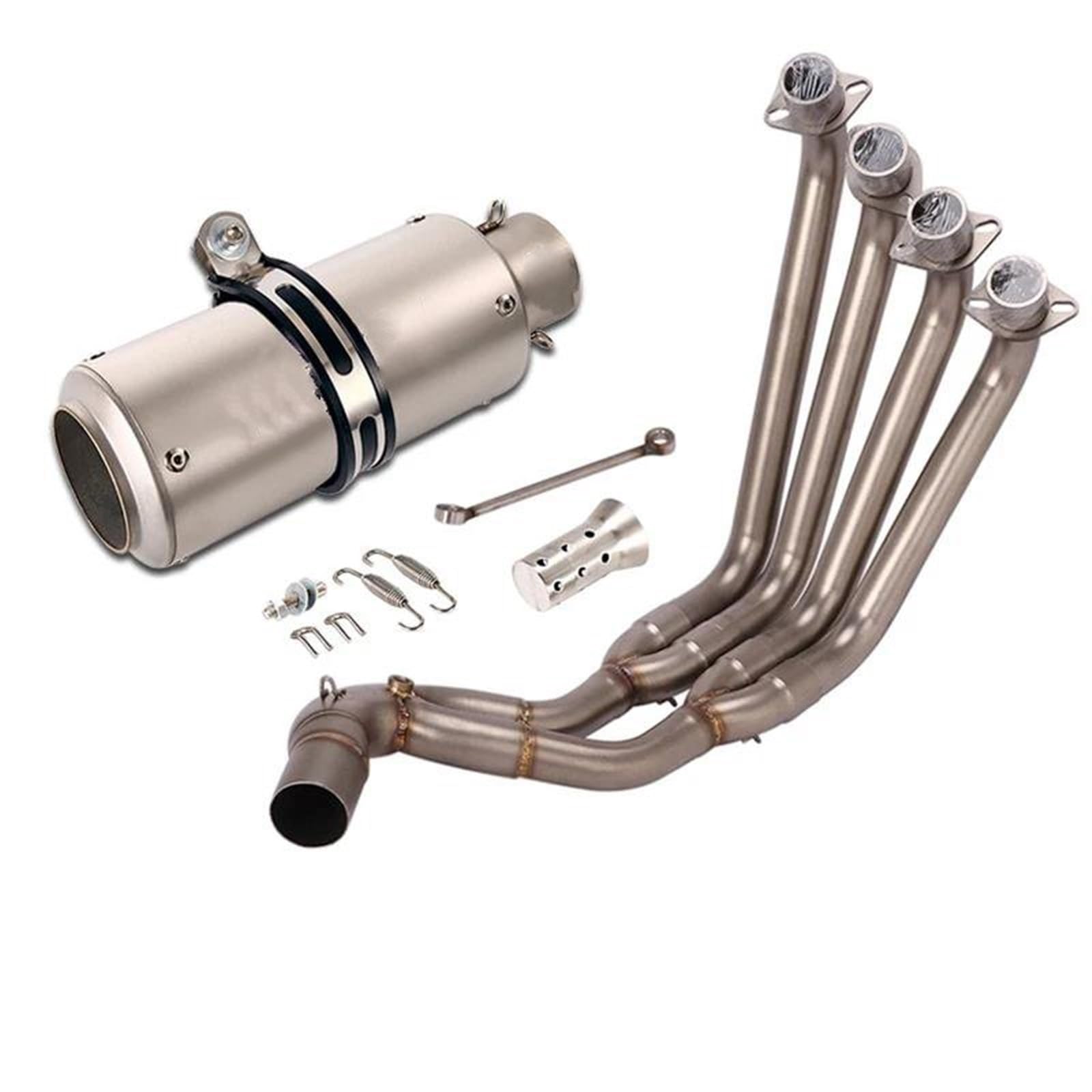 Generisch Schalldämpfereinsätze Komplette Auspuffanlage Modifiziertes Kopfrohr 51mm Schalldämpfer Schalldämpfer Für CBR650R CBR650F CB650F CB650R 2014-2024(Style 2) von Generisch