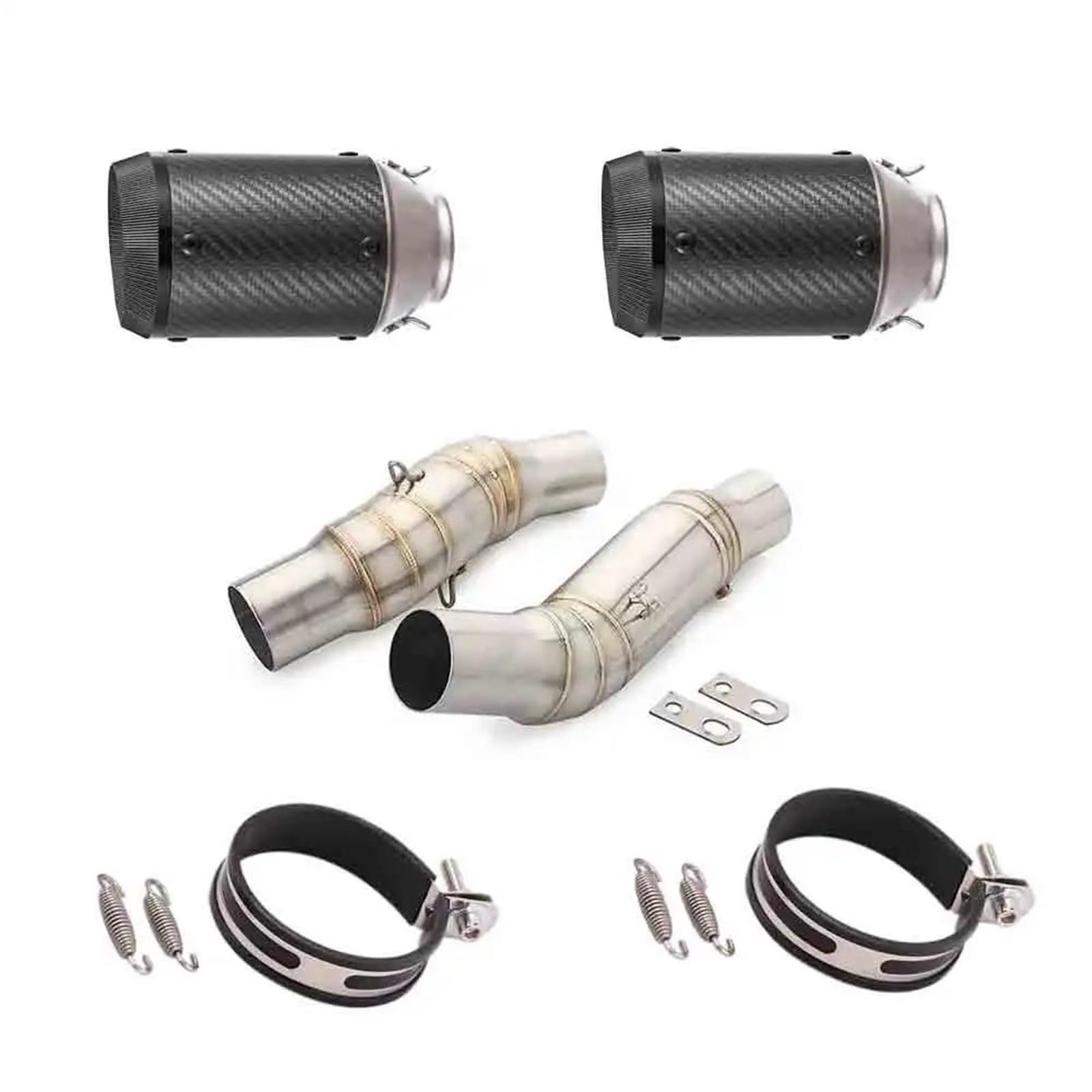 Generisch Schalldämpfereinsätze Motorrad Auspuff Mid-Pipe Slip-On 51mm Schalldämpfer Abnehmbar Für Kawasaki Z1000 Z1000SX Für Ninja 1000 2010-2020 von Generisch