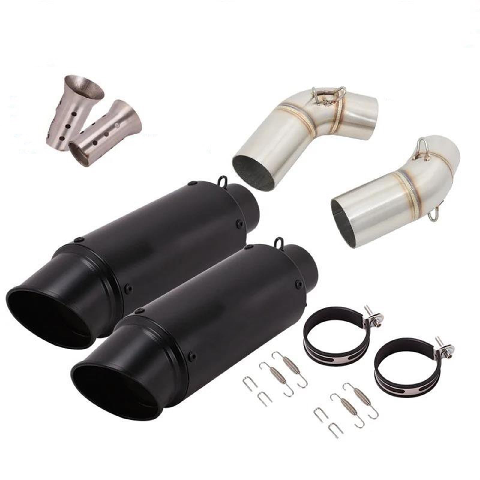 Generisch Schalldämpfereinsätze Motorrad Auspuffrohr Link Pipe Schalldämpfer Für Ducati Für Monster 659 696 795 1100 Für Hypermotard 796 2008-2014(Style 3) von Generisch
