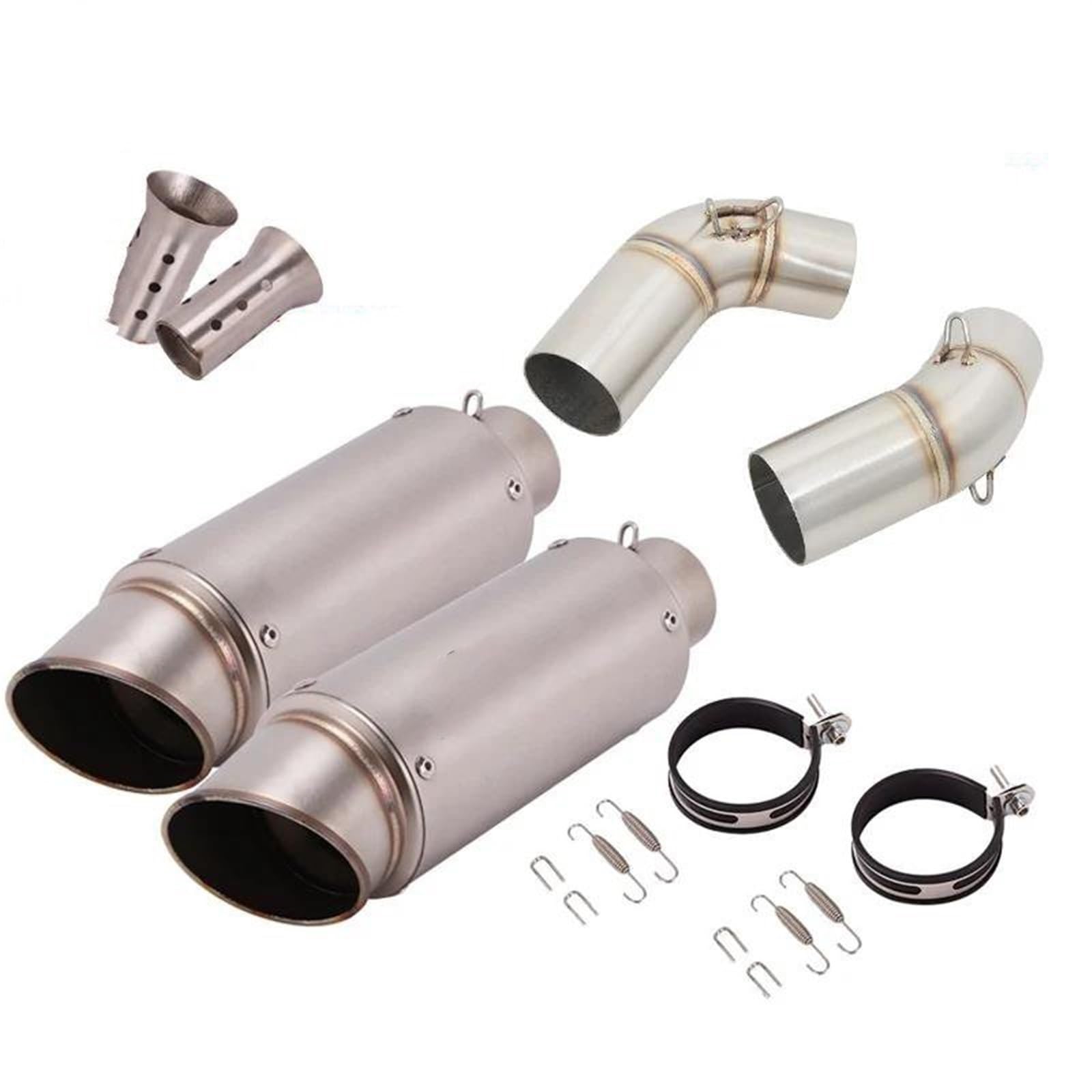Generisch Schalldämpfereinsätze Motorrad Auspuffrohr Link Pipe Schalldämpfer Für Ducati Für Monster 659 696 795 1100 Für Hypermotard 796 2008-2014(Style 4) von Generisch