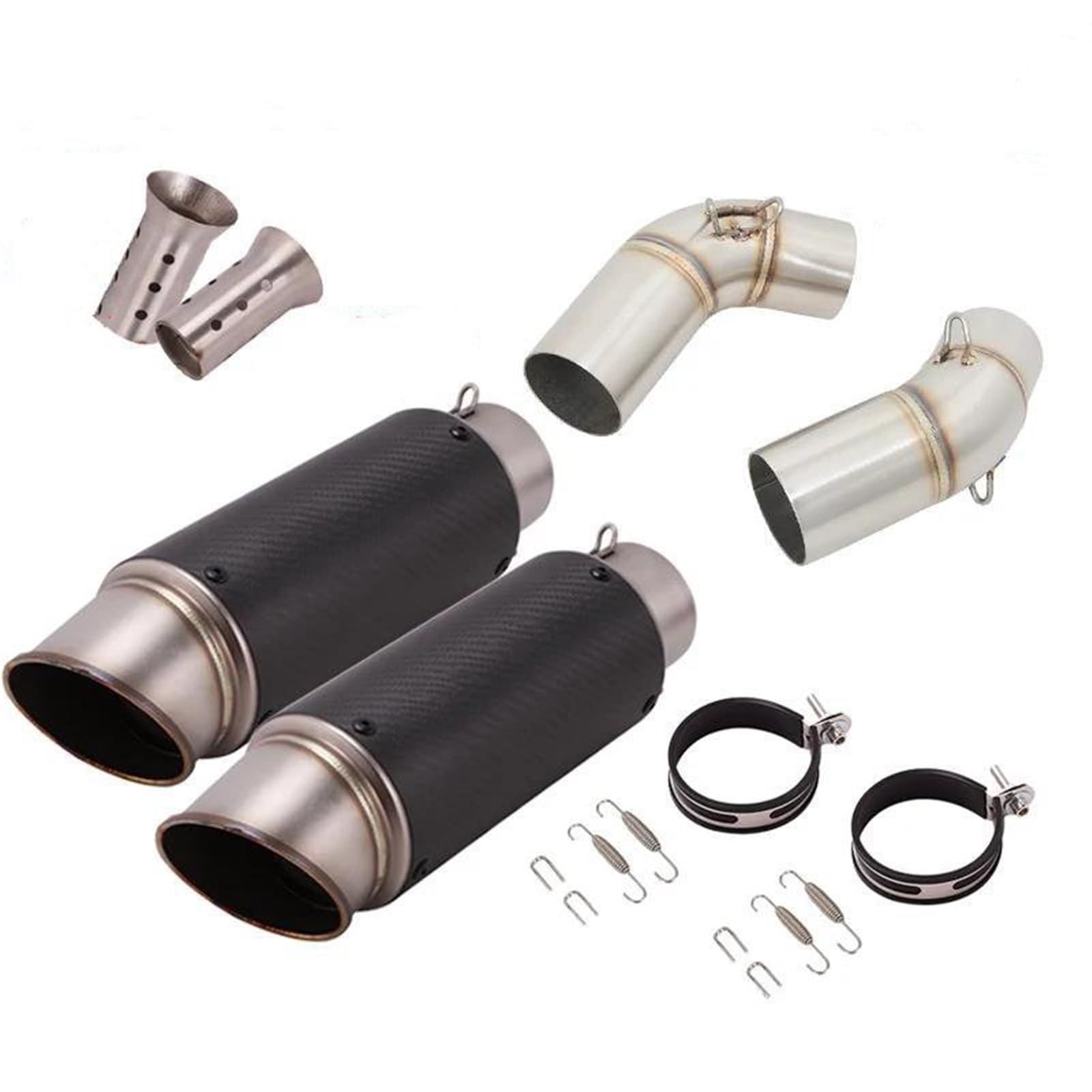 Generisch Schalldämpfereinsätze Motorrad Auspuffrohr Link Pipe Schalldämpfer Für Ducati Für Monster 659 696 795 1100 Für Hypermotard 796 2008-2014(Style 5) von Generisch