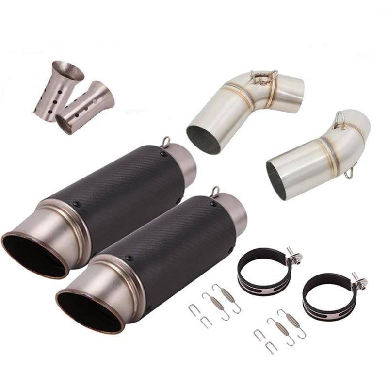 Generisch Schalldämpfereinsätze Motorrad Auspuffrohr Link Pipe Schalldämpfer Für Ducati Für Monster 659 696 795 1100 Für Hypermotard 796 2008-2014(Style 5) von Generisch