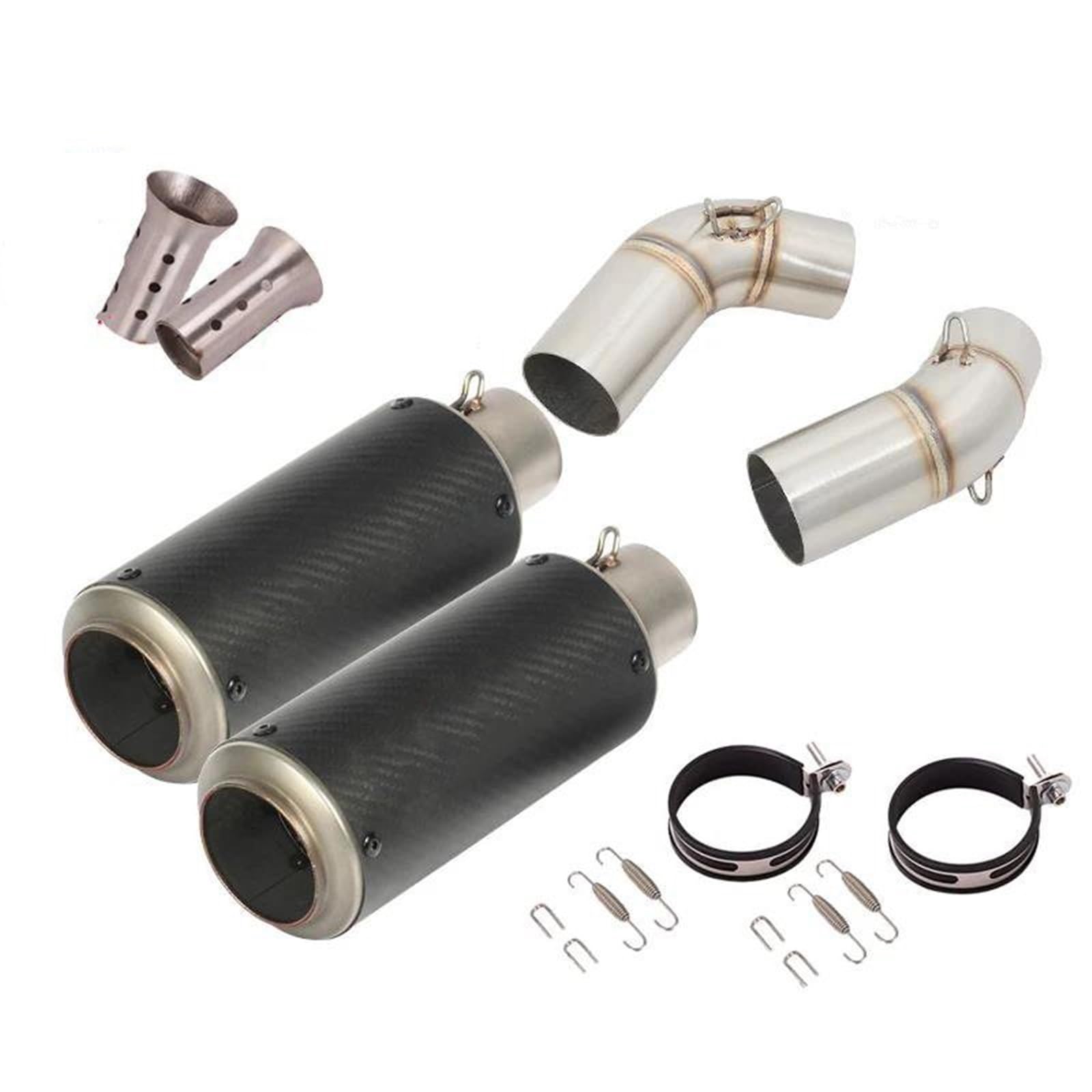 Generisch Schalldämpfereinsätze Motorrad Auspuffrohr Link Pipe Schalldämpfer Für Ducati Für Monster 659 696 795 1100 Für Hypermotard 796 2008-2014(Style 7) von Generisch