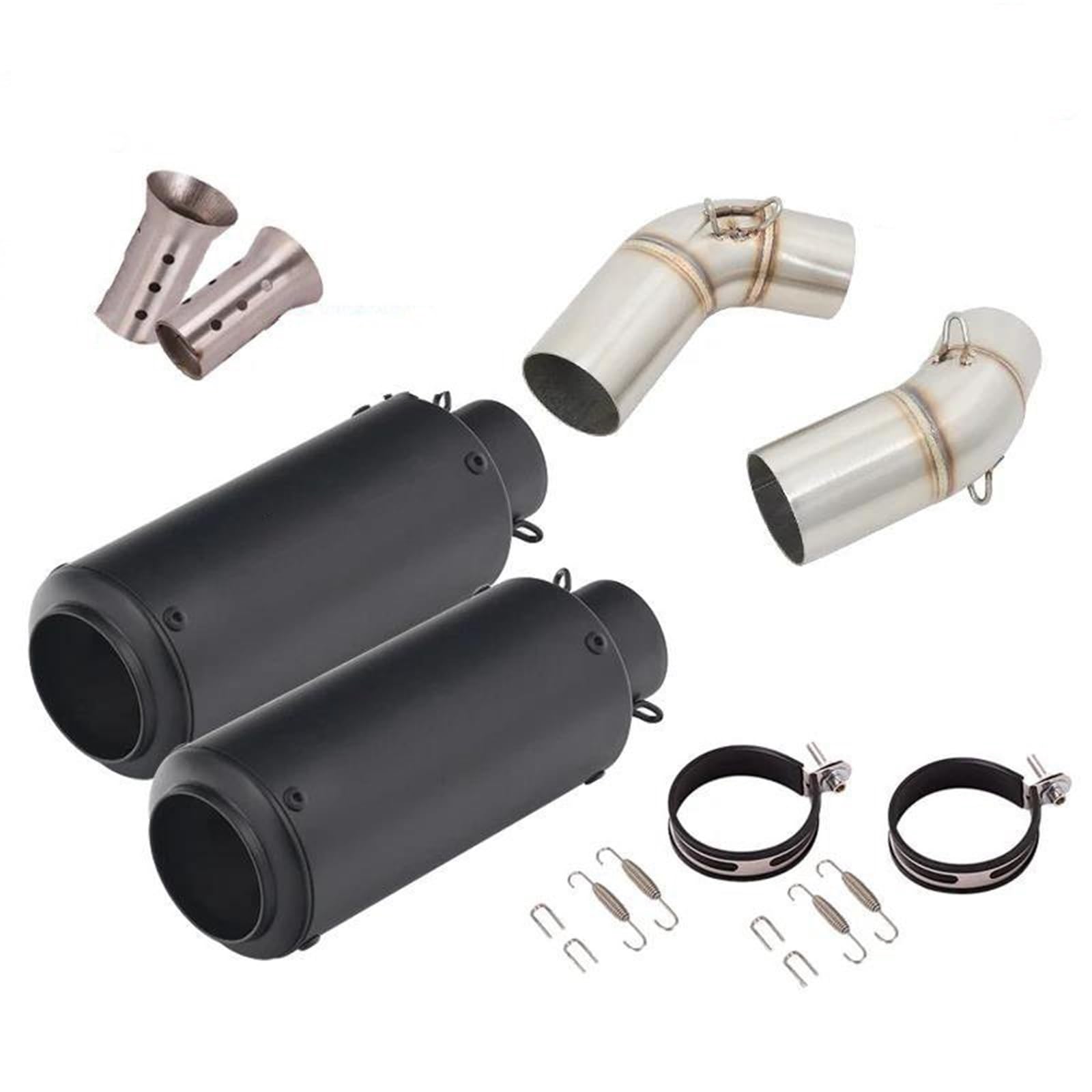 Generisch Schalldämpfereinsätze Motorrad Auspuffrohr Link Pipe Schalldämpfer Für Ducati Für Monster 659 696 795 1100 Für Hypermotard 796 2008-2014(Style 8) von Generisch