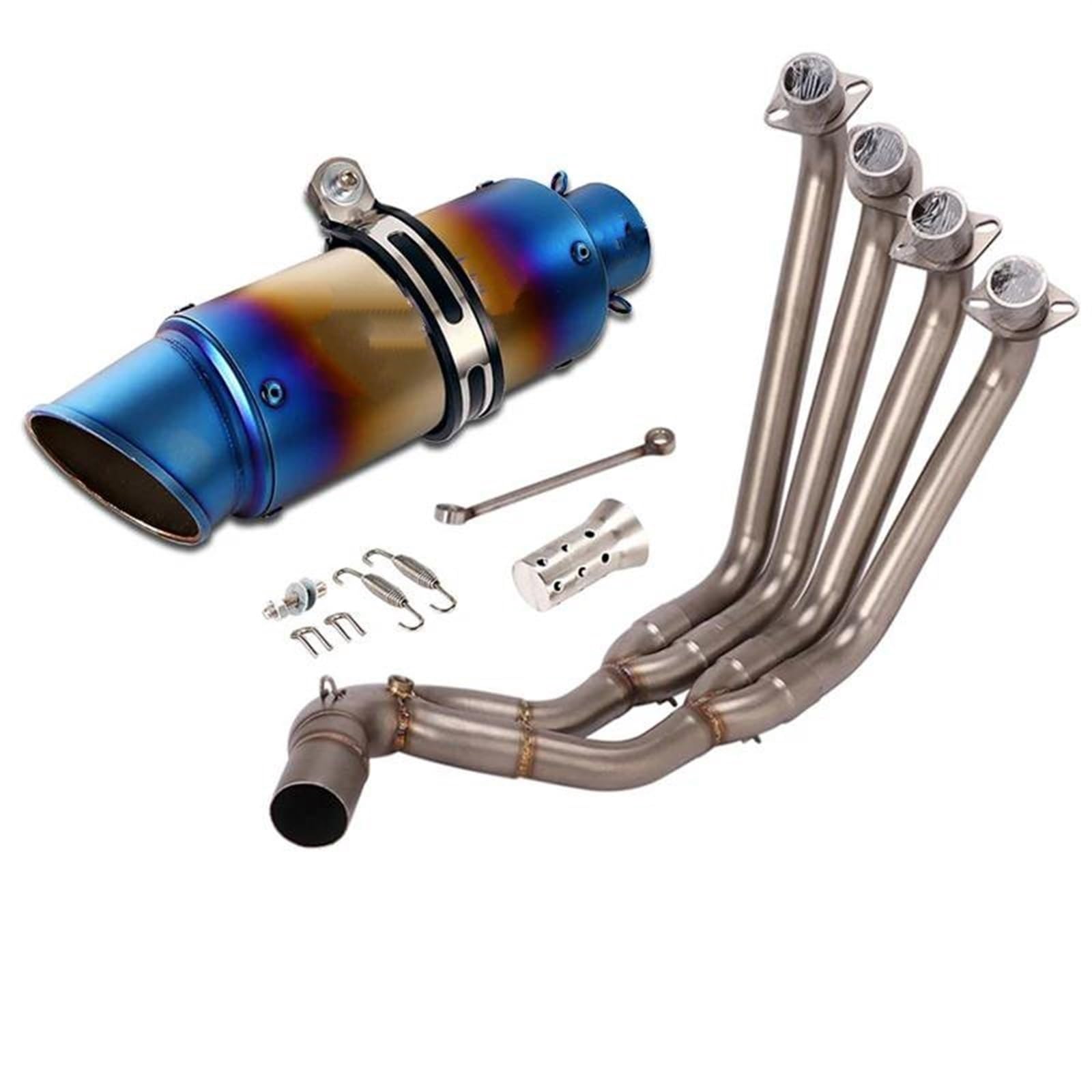 Generisch Schalldämpfereinsätze Motorrad-Vollauspuffer 51 Mm Schalldämpfer-Kopfabdeckung Für CBR650R CBR650F CB650F CB650R 2014–2024(Style 6) von Generisch