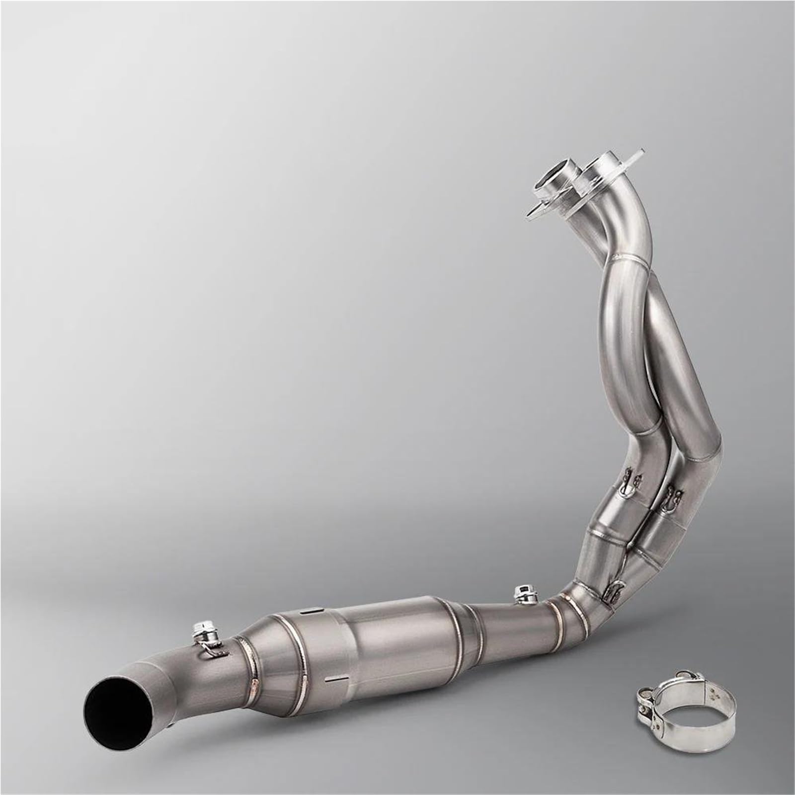 Generisch Schalldämpfereinsätze Motorradauspuff Vorne Mitte Schalldämpfer Anschlussrohr Für Kawasaki ER6N Für Versys 650 Z650 Für Ninja 650 2023-2025(Style 1) von Generisch