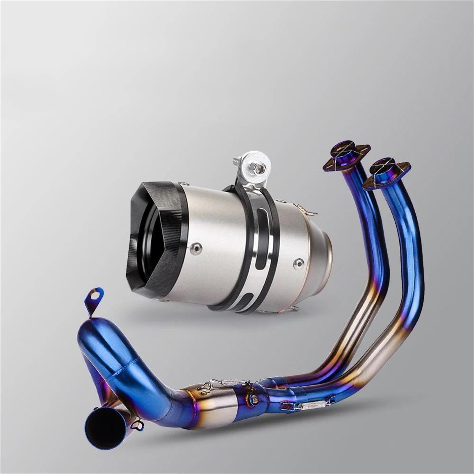 Generisch Schalldämpfereinsätze Motorradauspuffrohr Vollrohr 51MM Schalldämpfer Auspuffrohr Passend Für Y&amaha MT07 Für Tracer XSR 700 FZ-07 2015-2024(Style 9) von Generisch