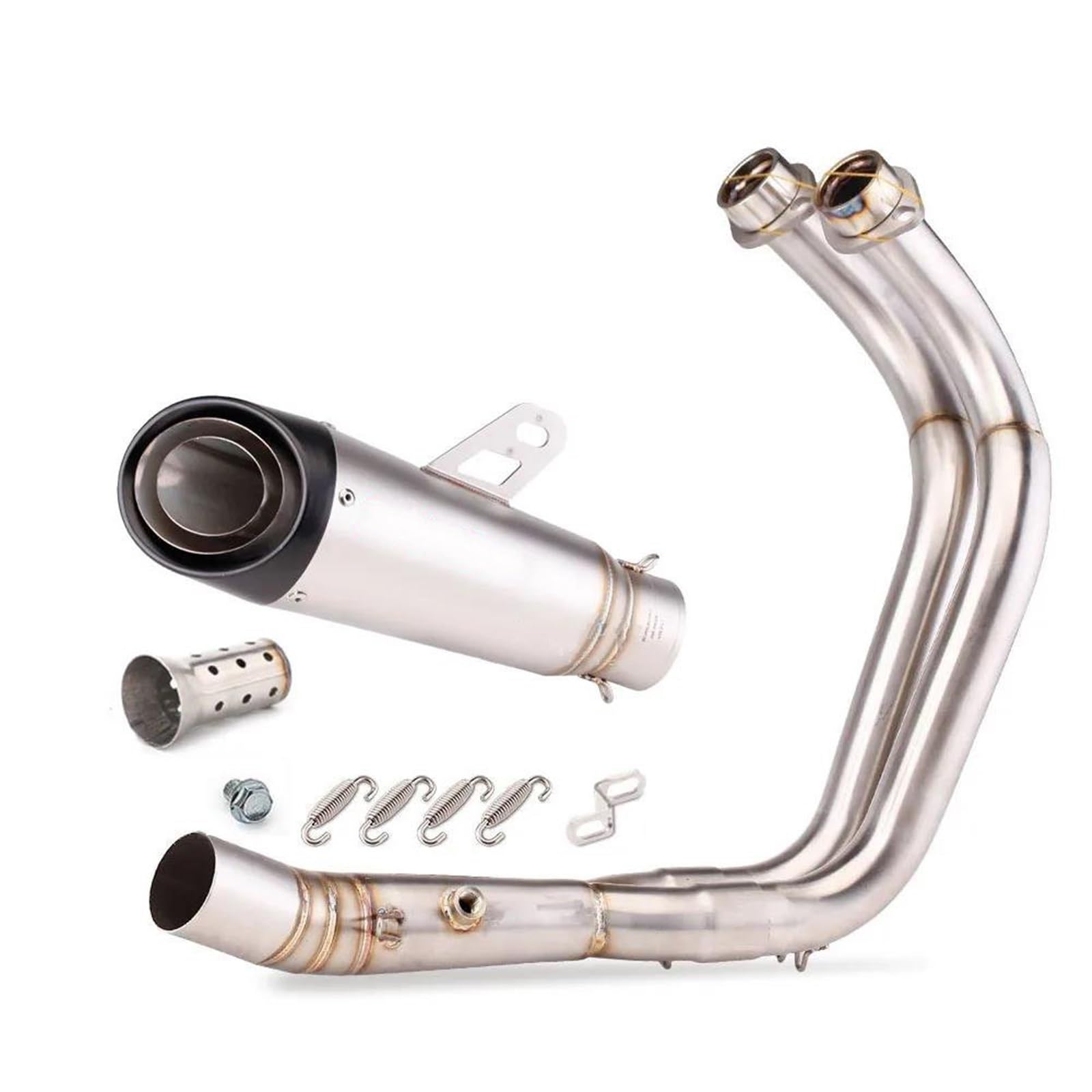 Generisch Schalldämpfereinsätze Motorradzubehör Auspuff Vorne Rohr Schalldämpfer Für Y&amaha MT-07 FZ-07 MT07 FZ07 XSR700 2014-2023(Style 5) von Generisch
