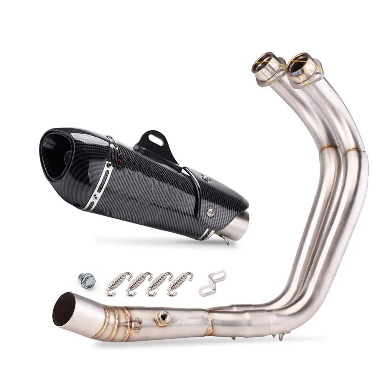 Generisch Schalldämpfereinsätze Motorradzubehör Auspuff Vorne Rohr Schalldämpfer Für Y&amaha MT-07 FZ-07 MT07 FZ07 XSR700 2014-2023(Style 8) von Generisch