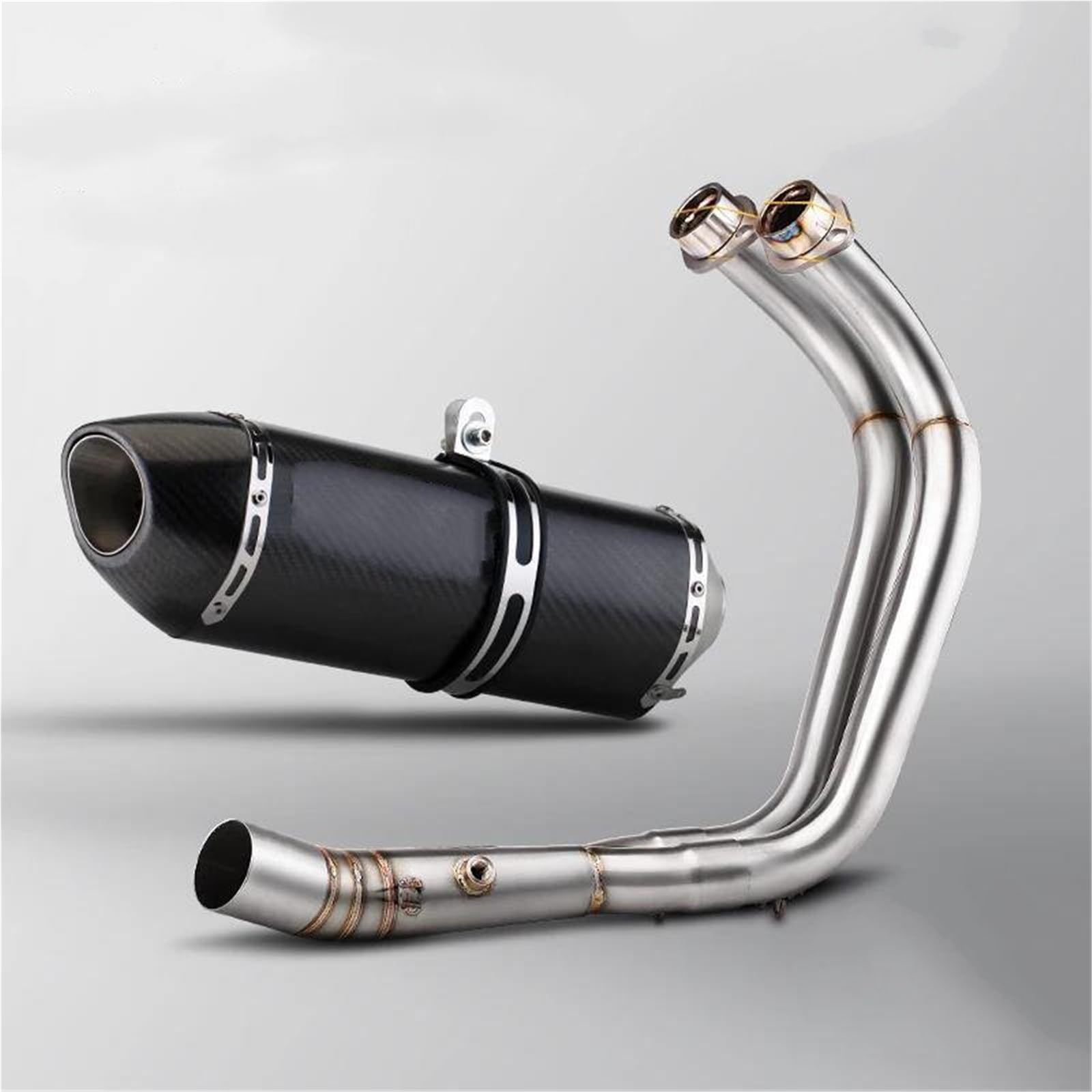 Generisch Schalldämpfereinsätze Slip-on-Hülse Modifiziertes Vorderrohr Motorrad-Auspuff-Komplettsystem-Schalldämpfer Passend Für Y&amaha MT07 XSR700 FZ07 2014-2025(Style 6) von Generisch