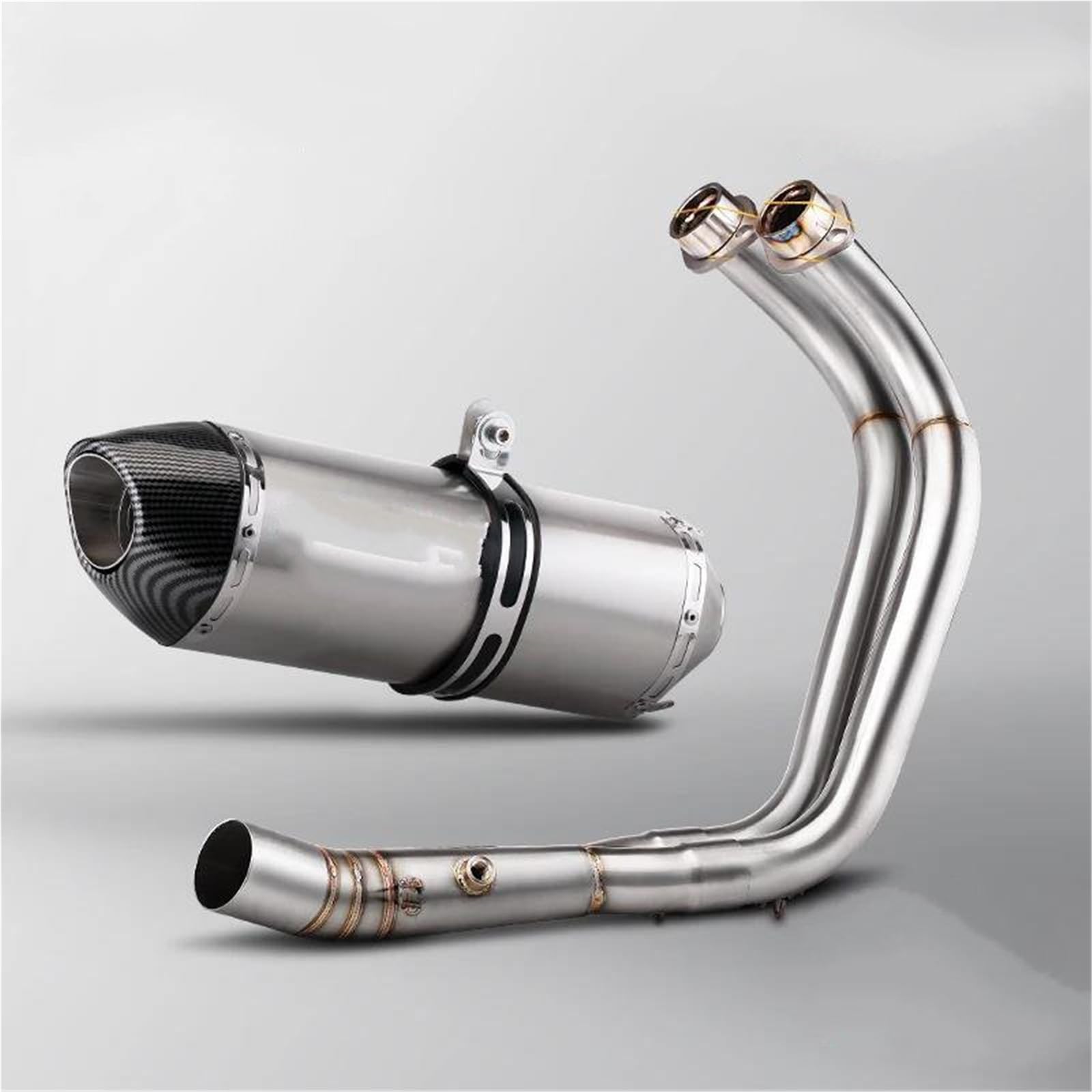 Generisch Schalldämpfereinsätze Slip-on-Hülse Modifiziertes Vorderrohr Motorrad-Auspuff-Komplettsystem-Schalldämpfer Passend Für Y&amaha MT07 XSR700 FZ07 2014-2025(Style 7) von Generisch
