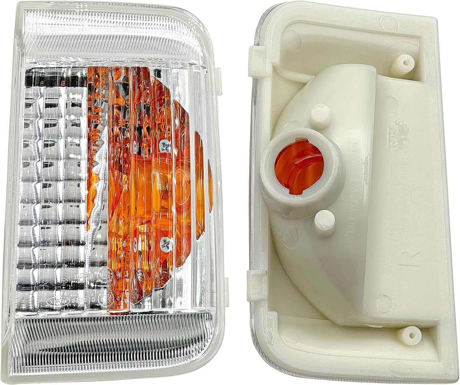 Generisch Spiegelblinker Rechts – Außenspiegel Blinkerkappe passend für Fiat Ducato, Peugeot Boxer, Citroën Jumper (ab 2006) – E-Prüfzeichen, Wasserdicht, Orange von Generisch