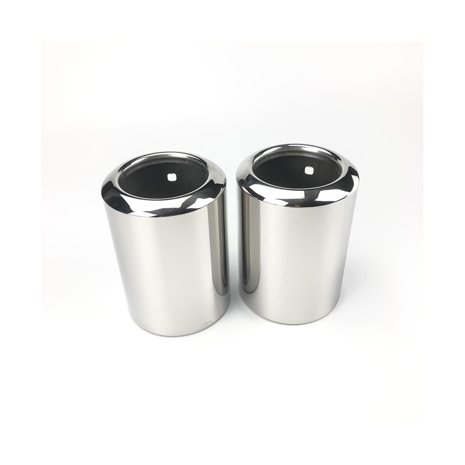 Generisch Universal-Auspuffblende Für Mazda 6 für Atenza CX5 CX4 CX30 für Mazda 3 für Axela Edelstahl Endrohr Schalldämpfer Abdeckung Auto Zubehör(B Type Silver 2pcs) von Generisch