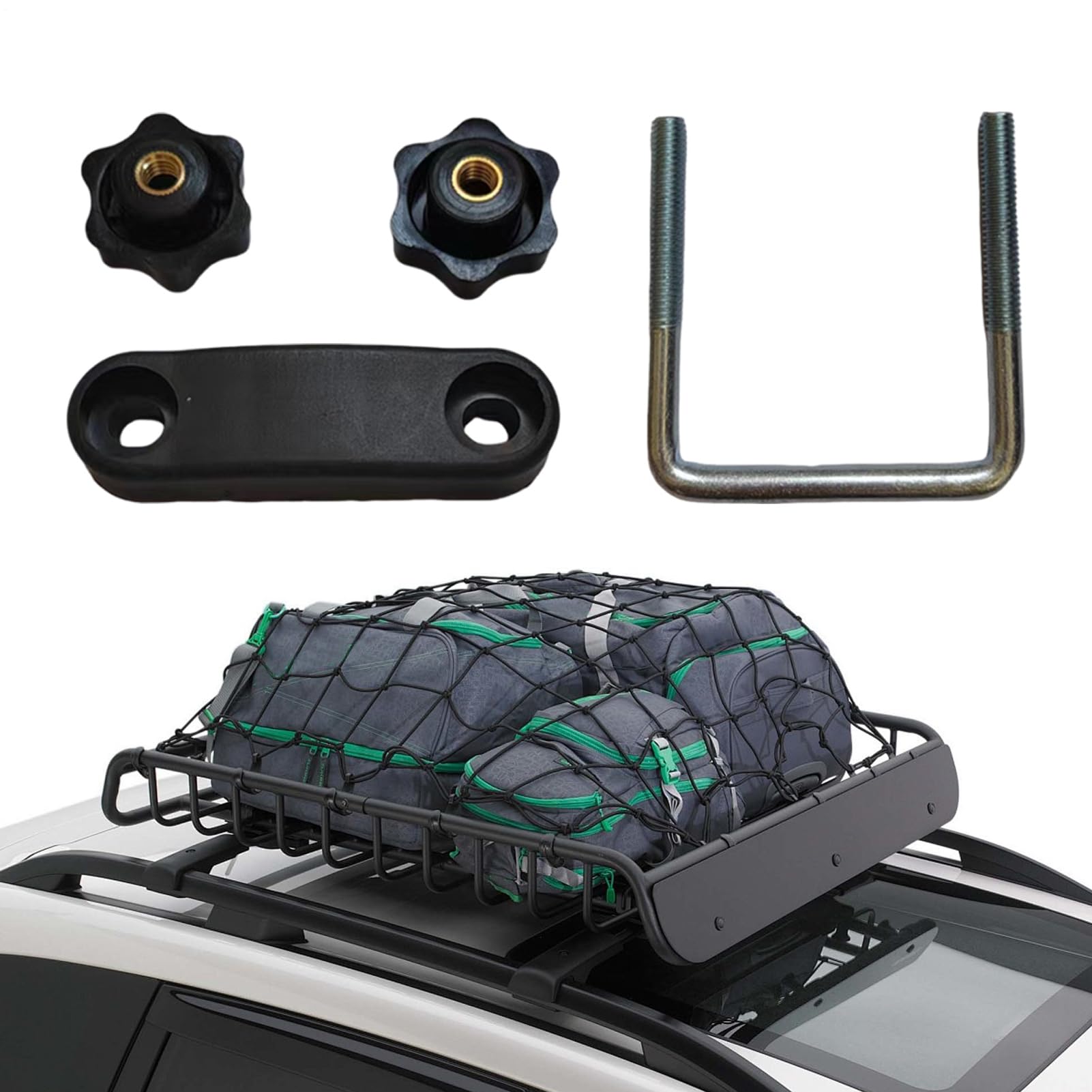 Gepäckträger-Clips, Dachgepäck-Querstangenschraube|Dachbox-Bügelklemmen, Gepäckträger-Zubehör, Werkzeuge, Montage, Kontermuttern,Abnehmbare Stangen-Gepäckträger-Clips für Autos Gepäckträger-Clips, Dachgepäck-Querstangenschraube|Dachbox-Bügelklemmen, Gepäckträger-Zubehör, Werkzeuge, Montage, Kontermuttern,Abnehmbare Stangen-Gepäckträger-Clips für Autos von Generisch
