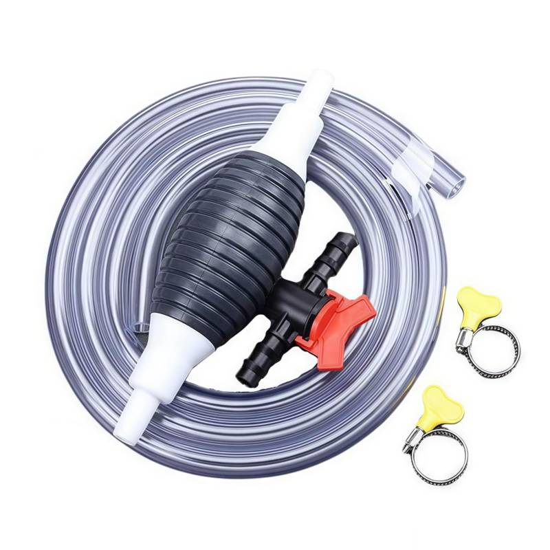 Handpumpe Umfüllpumpe Benzinpumpe,Benzinkanister Manuelle Kraftstoff Absaugpumpe Mit PVC Schlauch,Benzin Wasserpumpe Kraftstoffpumpe Für Benzin, Diesel, Öl, Wasser, Aquariuz(4m) von Generisch