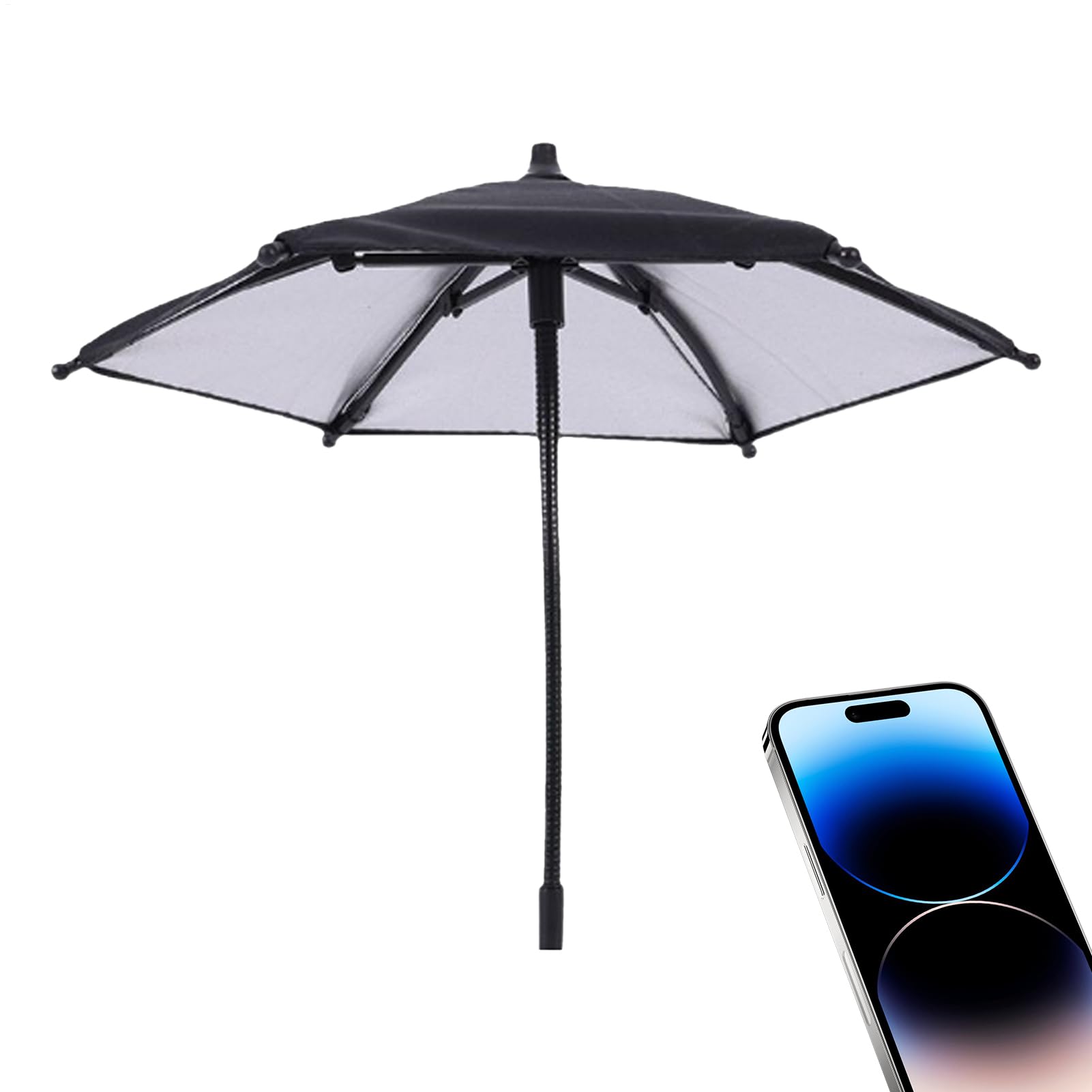 Handy-Sonnenschutz, Handy-Regenschirm für die Sonne - 6-Rippen-Nylonrahmen-Handyschirm | Mini-Regenschirm für Handy, Handy-Regenschirm für die Sonne Handy-Sonnenschutz, Handy-Regenschirm für die Sonne - 6-Rippen-Nylonrahmen-Handyschirm | Mini-Regenschirm für Handy, Handy-Regenschirm für die Sonne von Generisch