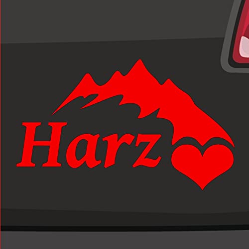 Harz mit Herz Sticker -6 Größen 21 Farben- Vinyl Brocken Thüringen Aufkleber JDM von Generisch