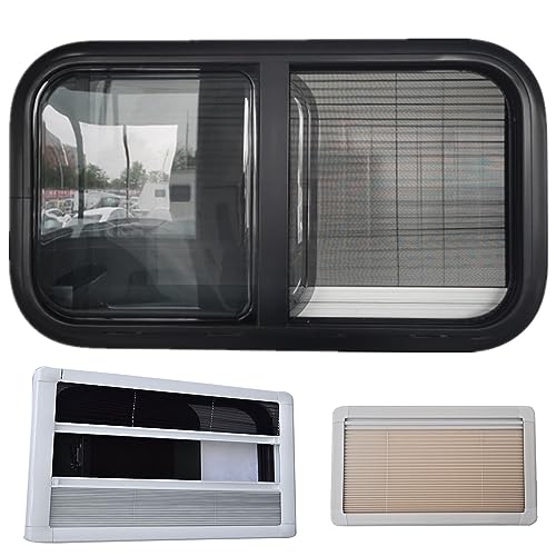 Horizontales Schiebefenster für Wohnmobile mit integriertem Rollo und Fliegengitter, Rahmen aus Aluminiumlegierung mit Acryl-Isolierglas für mehr Komfort und Privatsphäre Horizontales Schiebefenster für Wohnmobile mit integriertem Rollo und Fliegengitter, Rahmen aus Aluminiumlegierung mit Acryl-Isolierglas für mehr Komfort und Privatsphäre von Generisch