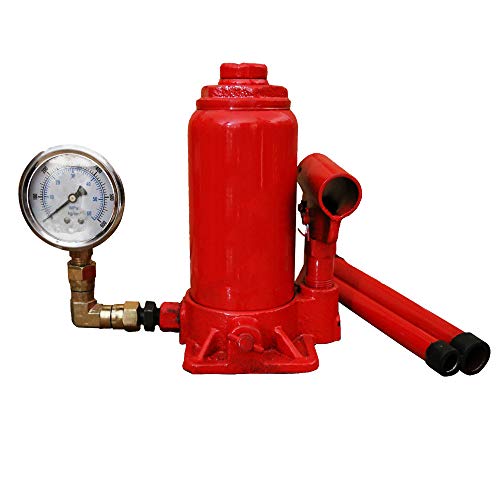 Hydraulischer Wagenheber mit Manometer, robuster Hebebühne für Auto, Van, Boot, LKW und Wohnwagen, 5T Kapazität Hydraulischer Wagenheber mit Manometer, robuster Hebebühne für Auto, Van, Boot, LKW und Wohnwagen, 5T Kapazität von Generisch