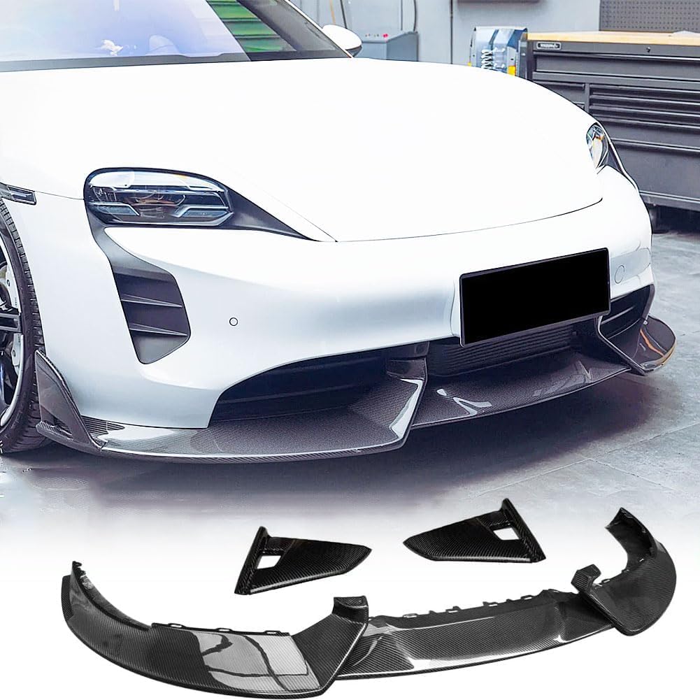Karbonfaser-Frontstoßstangenlippe für Porsche Taycan 4S Limousine 2019–2024 Frontlippe Kinnspoiler Splitter Karbonfaser-Frontstoßstangenlippe für Porsche Taycan 4S Limousine 2019–2024 Frontlippe Kinnspoiler Splitter von Generisch