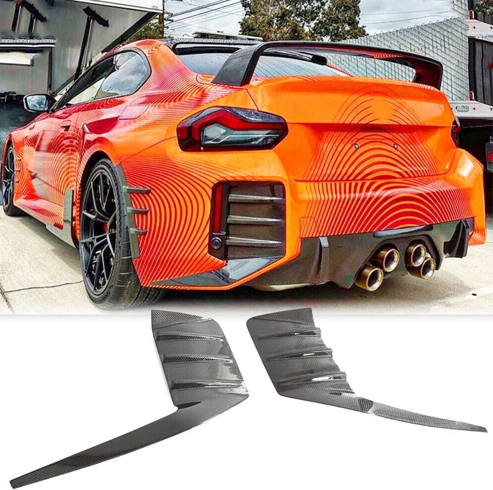 Karbonfaser-Heckklappen-Entlüftungsblende für BMW G87 M2 Base Coupé 2022–2024, Heckstoßstangen-Diffusor, Seitenschlitz-Canards Karbonfaser-Heckklappen-Entlüftungsblende für BMW G87 M2 Base Coupé 2022–2024, Heckstoßstangen-Diffusor, Seitenschlitz-Canards von Generisch