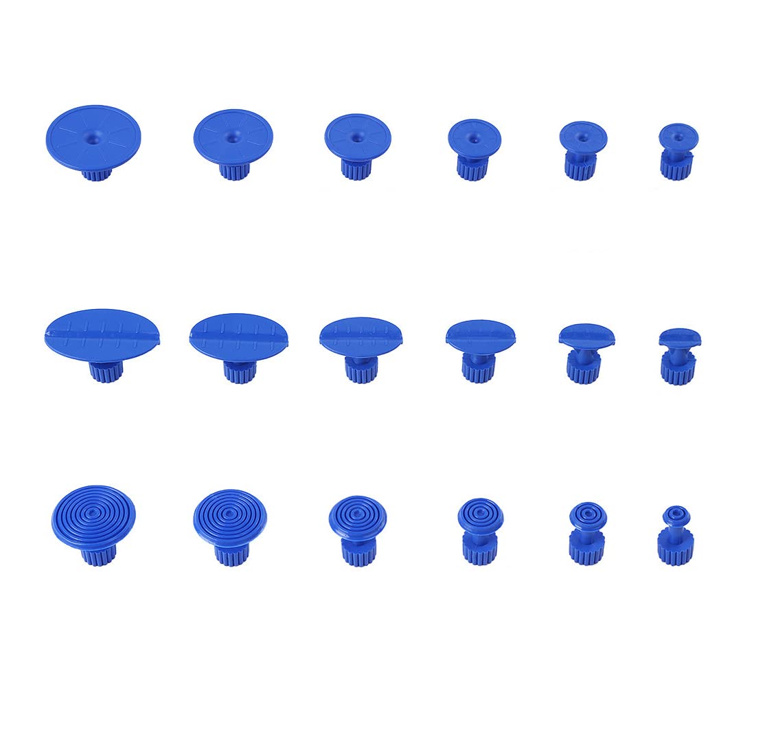 Karosserie-Abzieherlaschen, 18 Stück Ersatzlaschen für Auto-Dellen-Reparaturwerkzeuge, blau, Karosserie-Reparaturset-Zubehör, Abzieherlaschen, Heißkleberlaschen von Generisch