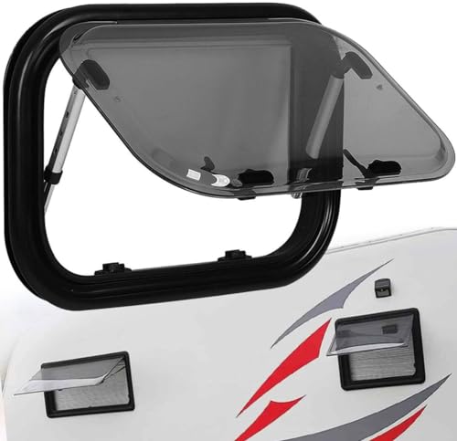 Klappfenster mit integriertem Rollo und Fliegengitter für Wohnmobile und Wohnwagen, externes Push-Design für verbesserte Belüftung Klappfenster mit integriertem Rollo und Fliegengitter für Wohnmobile und Wohnwagen, externes Push-Design für verbesserte Belüftung von Generisch
