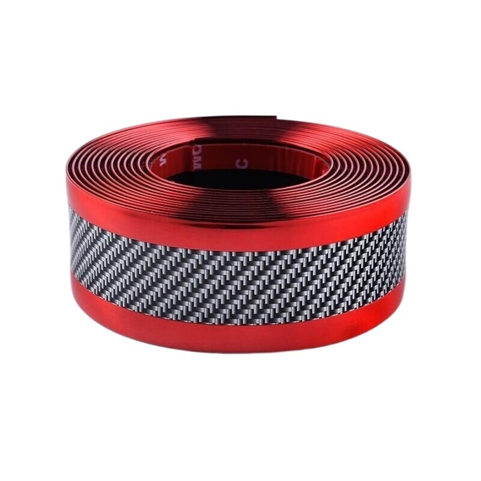 Kofferraumschutz 1 Meter Kohlefaser DIY Autotür Körper Zierleiste Aufkleber 3cm Breite Autotürschwellenschutz Stoßstange Auto Styling(100X3cm Red Black) von Generisch