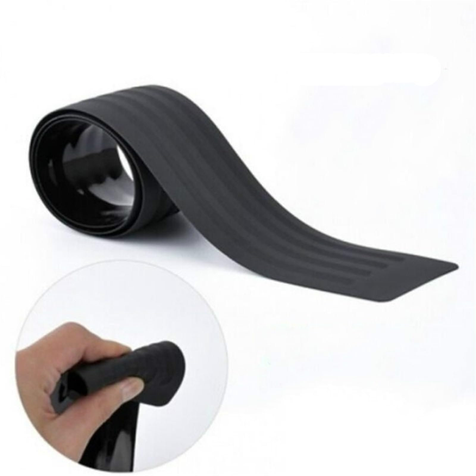Kofferraumschutz Universal Auto Kofferraum Tür Schutzleisten Schwellerplatte Schutz Heckstoßstange Schutz Gummileisten Pad Trim Abdeckleiste Auto Styling(104cm x 9cm) von Generisch